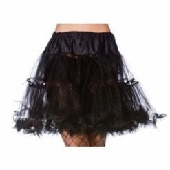 Wicked Petticoats & Tutu's 18" 2 Layer Ruffle Black Petticoat