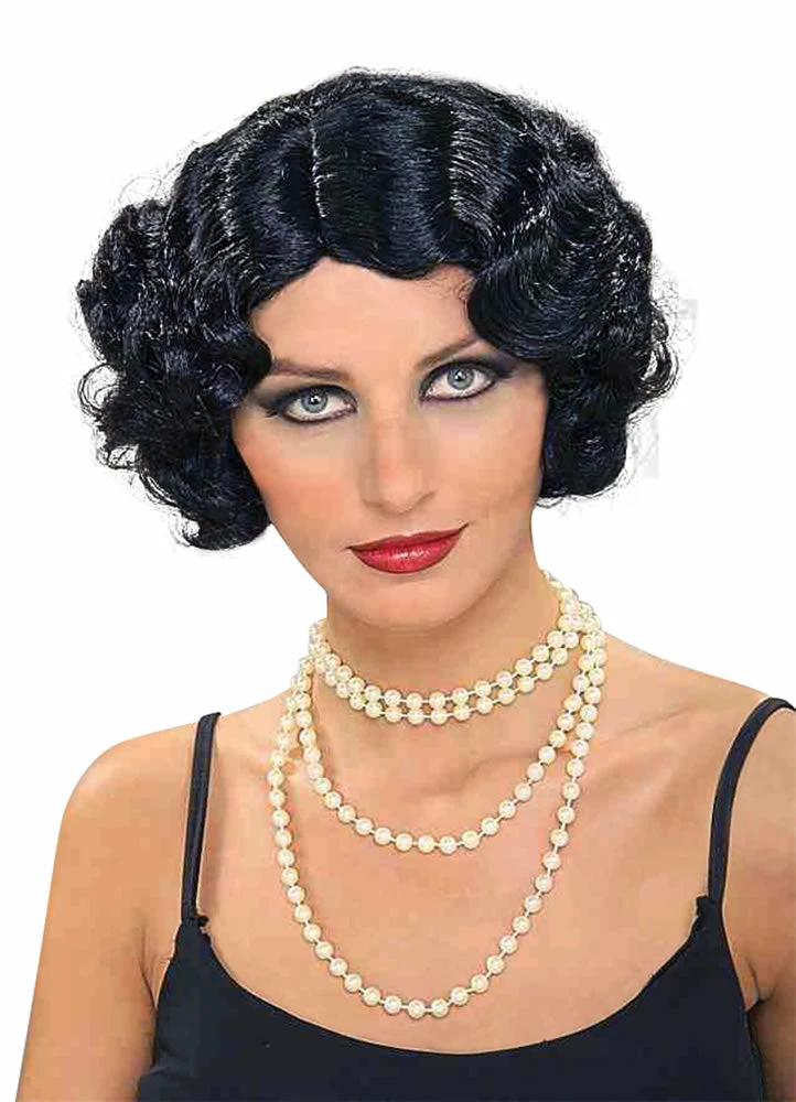 Bristol 1920s Vintage Hollywood Flapper Wig Black 1920's