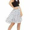 Bristol 1950's Rock N Roll Skirt White And Black Polka Dot
