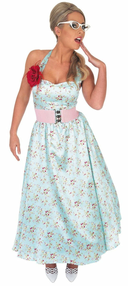 Funshack 1950s Day Dress Blue Costume