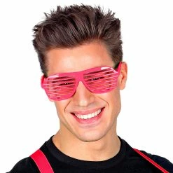 Widmann 1980's Neon Pink Shutter Glasses