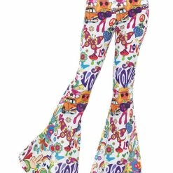 Smiffy's 60's Groovy Flared Trousers Ladies 1960's