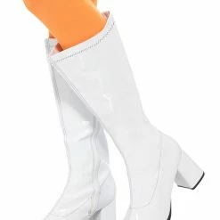 Smiffy's 1960's 60's GoGo White Boots