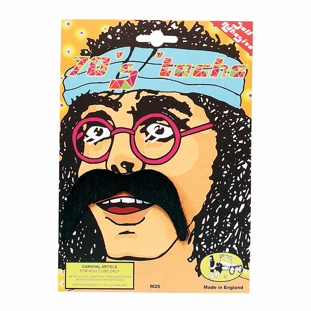 Bristol 1970's 70s Moustache Black