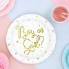 Partydecor Party Supplies Plates Boy Or Girl Gender Reveal