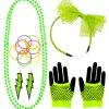 Widmann 1980's Neon Green 80's Costume Accessory Set
