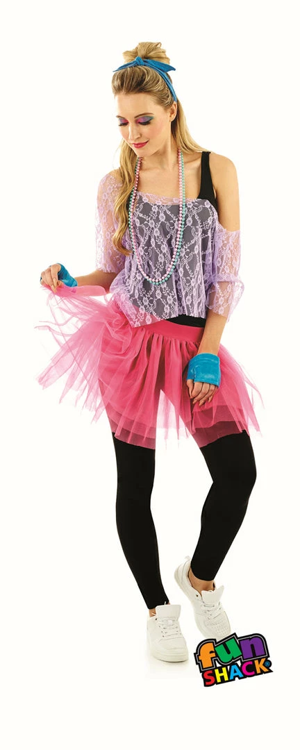 My Fancy Dress 1980's 80's Lace Tutu Costume Kit