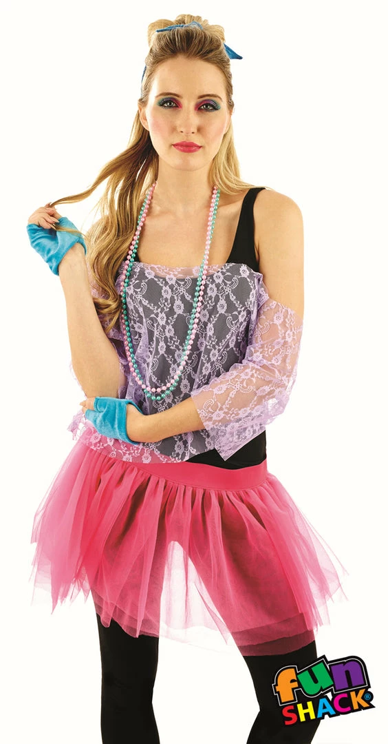 My Fancy Dress 1980's 80's Lace Tutu Costume Kit