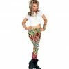 Widmann 1980's 80s Neon Multicoloured Leopard Print Leggings
