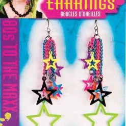 Bristol 1980's 80s Neon Star Earrings