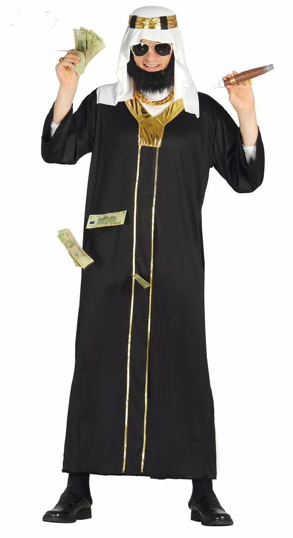 Fiestas Guirca World Costumes Arab Sheik Costume Black