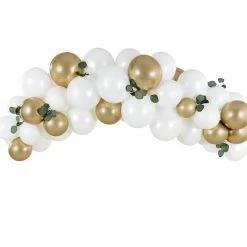 Partydecor Balloon Garland White And Gold, 200cm Party Supplies