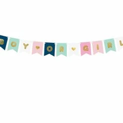 Partydecor Banner Boy Or Girl 15 X 175 Cm Party Supplies