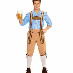 Widmann World Costumes Bavarian Lederhosen Costume Light Brown