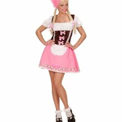 Fiestas Guirca Bavarian Oktoberfest Dirndl Costume Pink Ladies