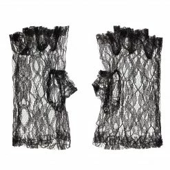 Bristol Black Lace Fingerless Gloves