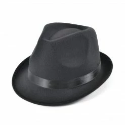 Bristol 1970's Black Fedora Blues Brothers Hat Deluxe