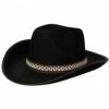 Wicked Black Felt Cowboy Hat Banded