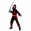 Wicked Power Ninja Black Costume Boys