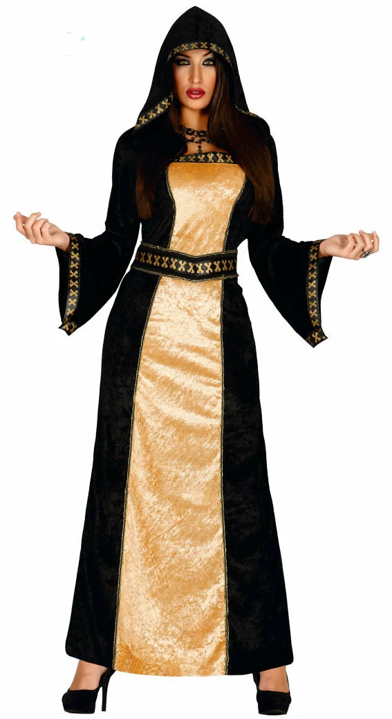 Fiestas Guirca Black And Gold Priestess Costume Halloween