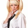 Bristol School Costumes Blonde Schoolgirl Wig With Red Bows