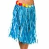 Wicked Hawaiian Costumes Blue Hawaiian Grass Skirt Flower Waist