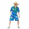 Wicked Blue Palm Hawaiian Party Guy Costume World Costumes
