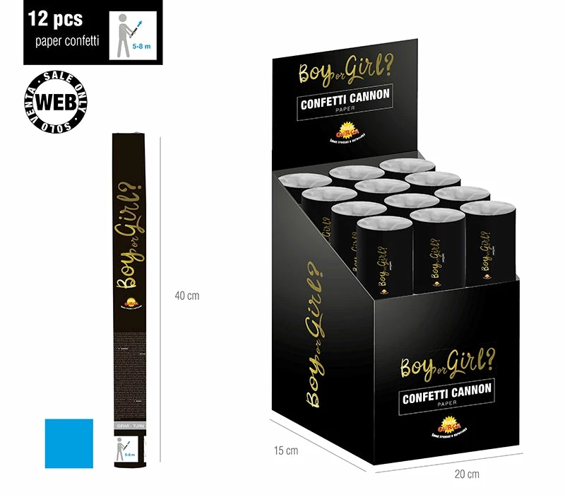 Fiestas Guirca Blue And Gold It's A Boy Or Girl Confetti Cannon Party Supplies