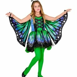 Widmann Fairytale Costumes Blue And Green Butterfly Costume Children's