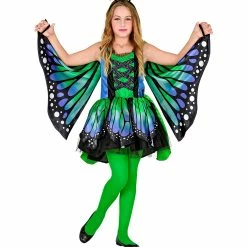 Widmann Fairytale Costumes Blue And Green Butterfly Costume Children's