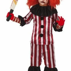 Fiestas Guirca Halloween Mad Striped Clown Costume Boy
