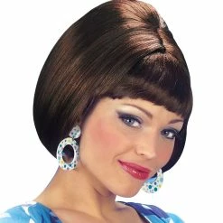 Widmann Brown 70's Party Girl Wig 1970's