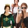 Fiestas Guirca Medieval, Renaissance & Tudor Costumes Brown Plaited Wig