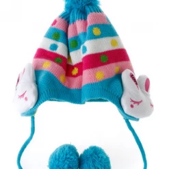 My Fancy Dress Bunny Ear Blue Beanie Hat For Kids