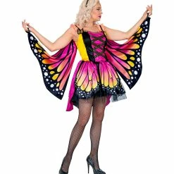 Widmann Butterfly Costume Pink And Yellow Adult