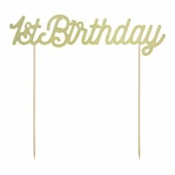 Partydecor Party Supplies Cake Topper 1st Birthday Gold