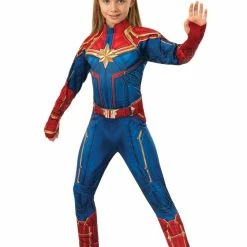 Rubies Superhero & Villiain Captain Marvel Deluxe Costume Girls