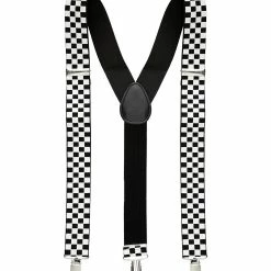 Widmann Checkered Braces Black And White