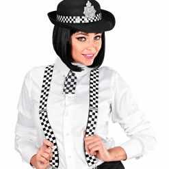 Widmann Checkered Braces Black And White