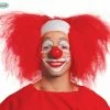 Fiestas Guirca Clown Latex Headpiece Red Hair