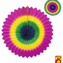Widmann Colourful Paper Fan Decoration 75cm
