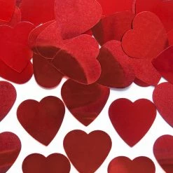 Partydecor Confetti Hearts Red 25mm Valentines