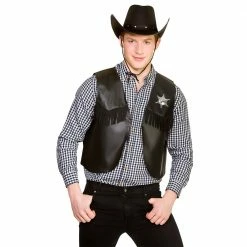 Wicked Black Cowboy Waistcoat