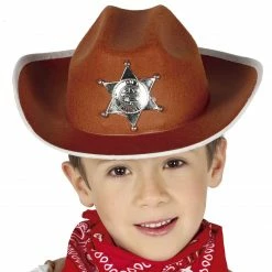 Fiestas Guirca Cowboy Hat Kids Brown Western Costumes