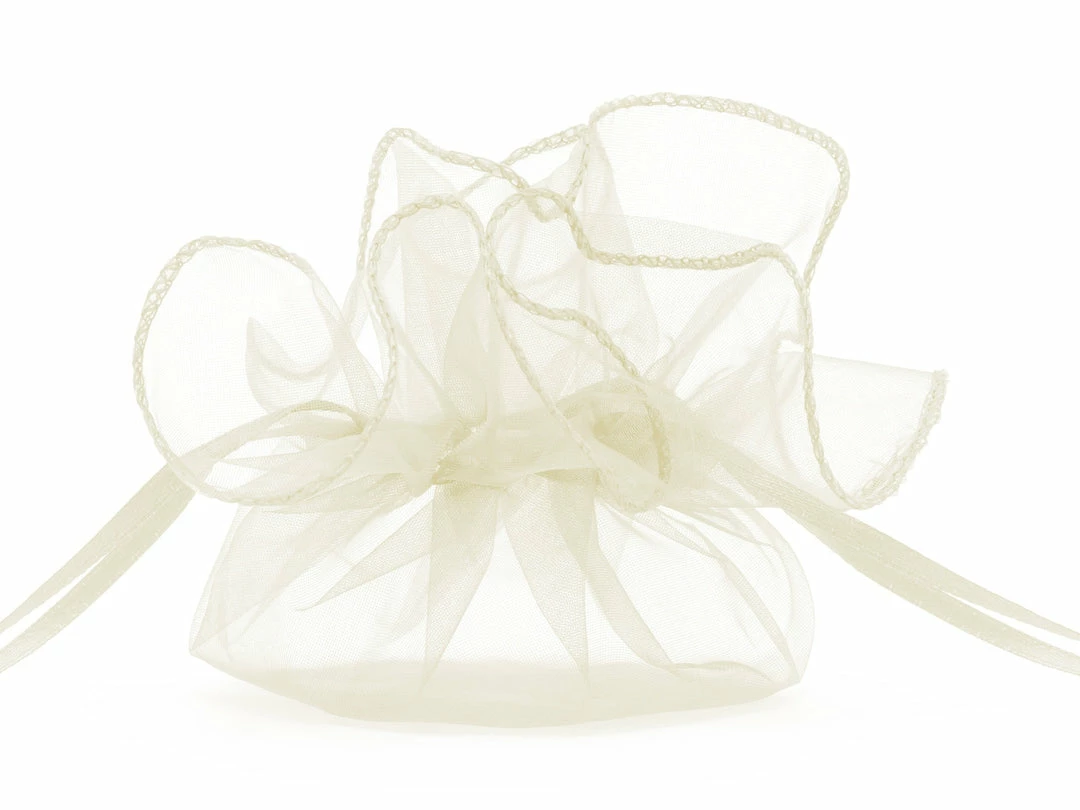 Partydecor Wedding Favours 10 Cream Organza Bags Large 25cm