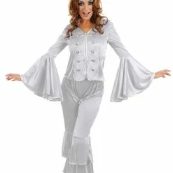Funshack Dancing Queen Costume Silver Ladies 1970's