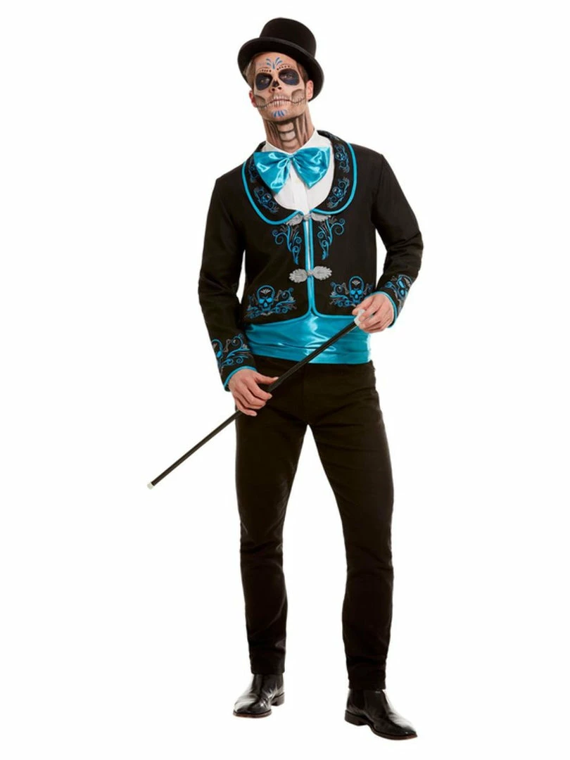 Smiffy's Halloween Day Of The Dead Blue Costume Men's