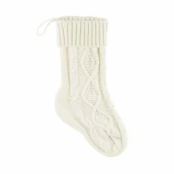 Partydecor Christmas Gift And Decoration Ideas Decorative Off-white Christmas Stocking