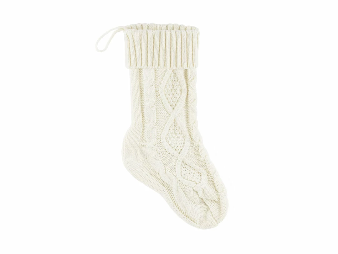 Partydecor Christmas Gift And Decoration Ideas Decorative Off-white Christmas Stocking
