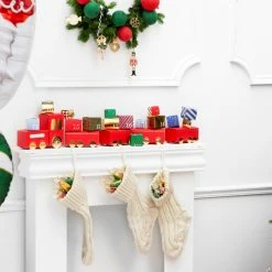 Partydecor Christmas Gift And Decoration Ideas Decorative Off-white Christmas Stocking